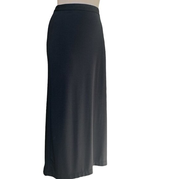 Ann Taylor Midi Skirt Sz 4P Black #81J - Picture 3 of 7